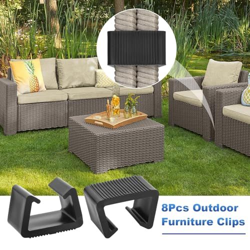 

8 pcs Penjepit Furnitur Rotan, Klip Produk Rotan Cocok untuk Sofa Luar Ruangan, Furnitur Taman, Kursi Rotan Restoran