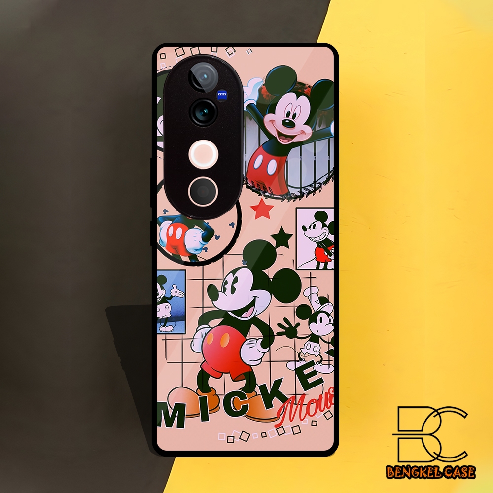 (BS37) Case Kilau Vivo V40 Casing Hp Vivo Pelindung Smartphone Motif MICKEY MOUSE