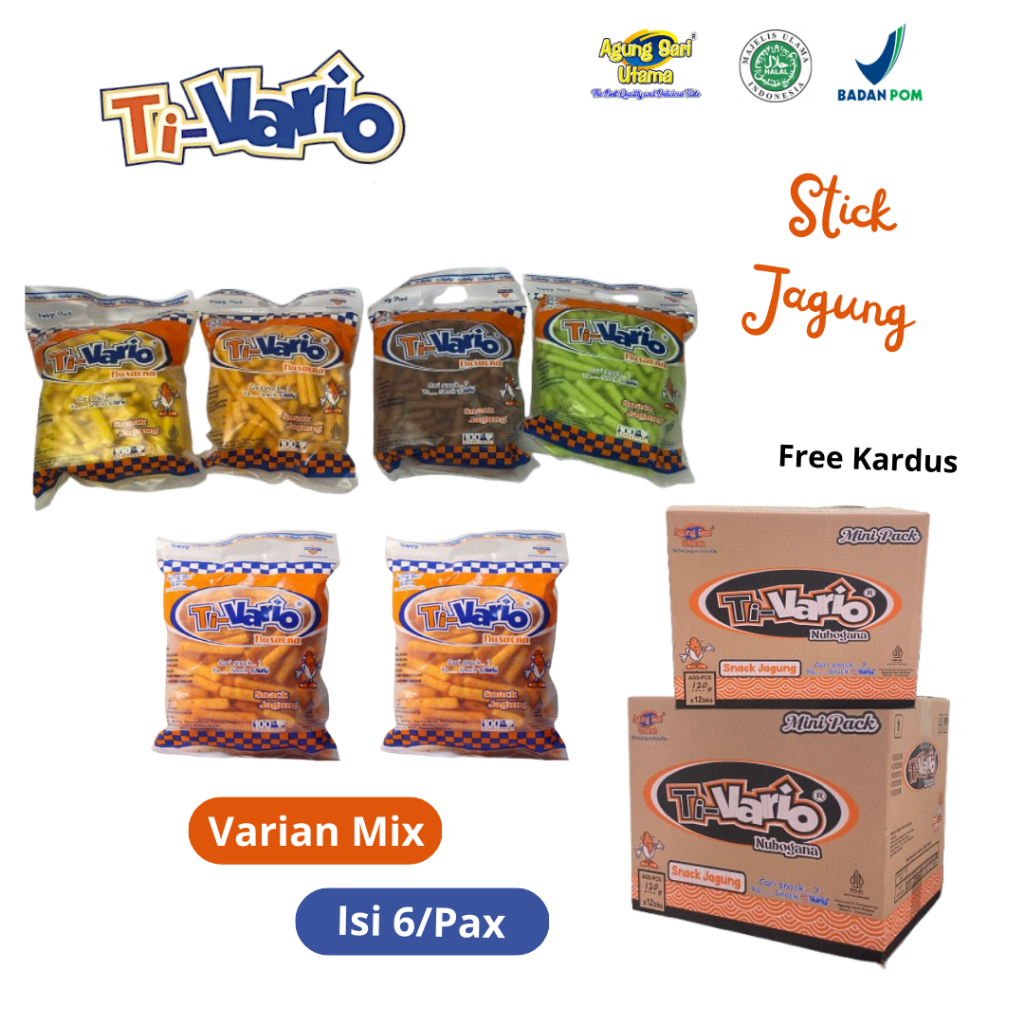 

TI-VARIO MINI PACK STIK JAGUNG ISI 6PACK @110gr