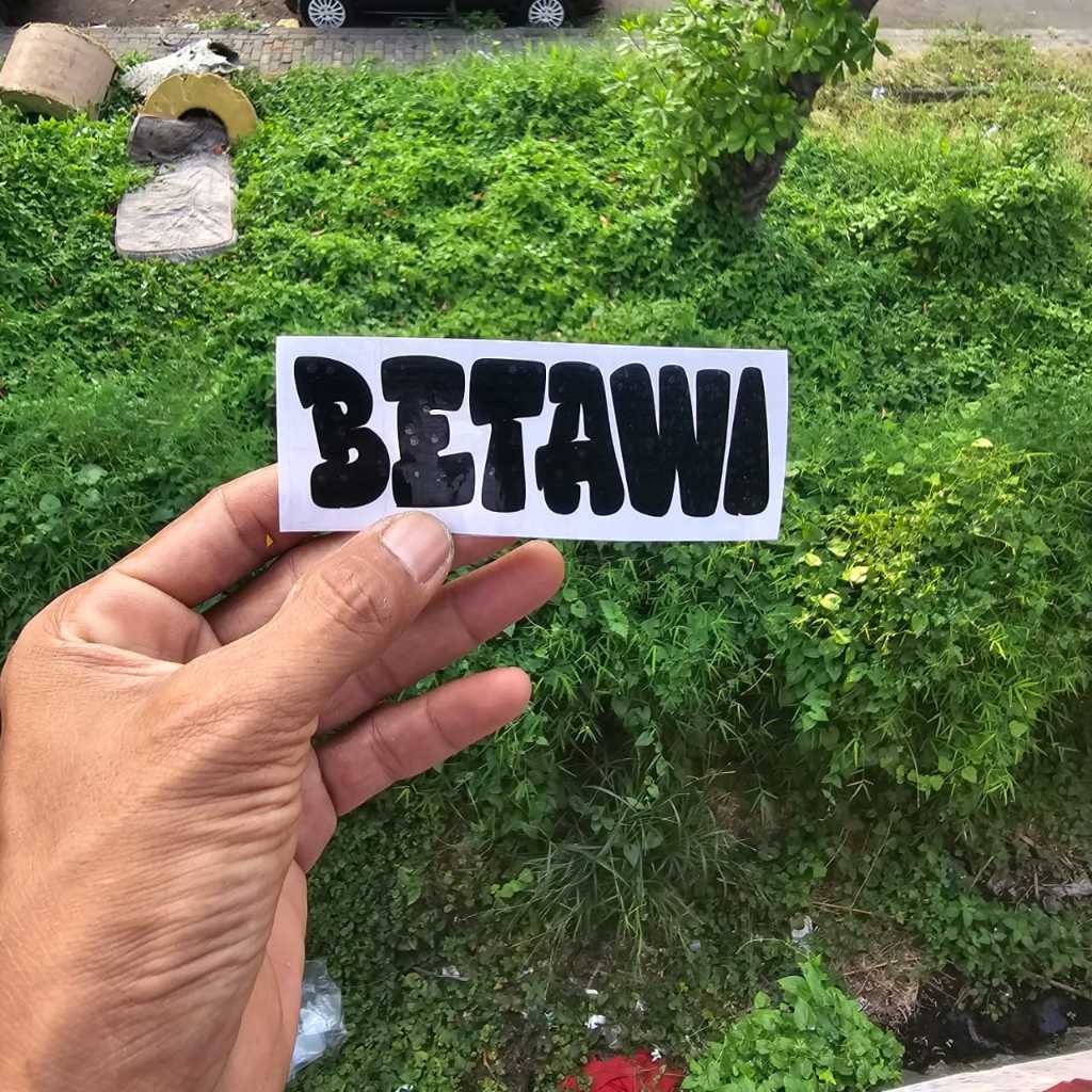 

Cutting sticker BETAWI ukuran 5 x 20 cm bahan vinyl