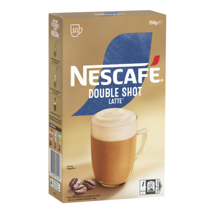 

Nescafe Double Shot Latte Coffee Sachets 10 Pack