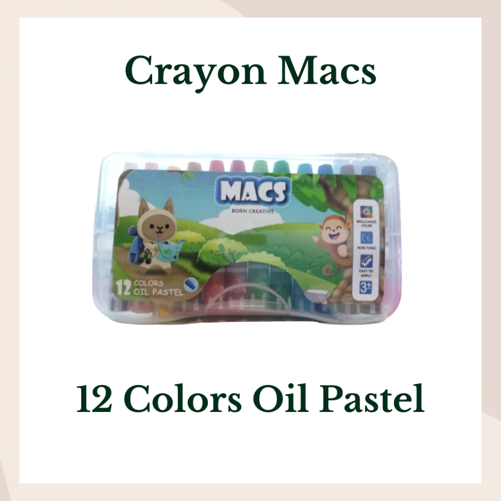 

Crayon Macs Pastel 12 Warna Oil pastel