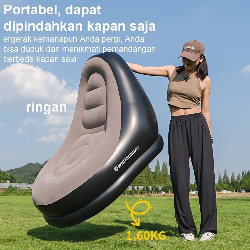 RB Joy Sofa Angin Jumbo Sofa Santai Angin Portable Sofa Tiup Dengan Sandaran Kasur Angin Free Pompa