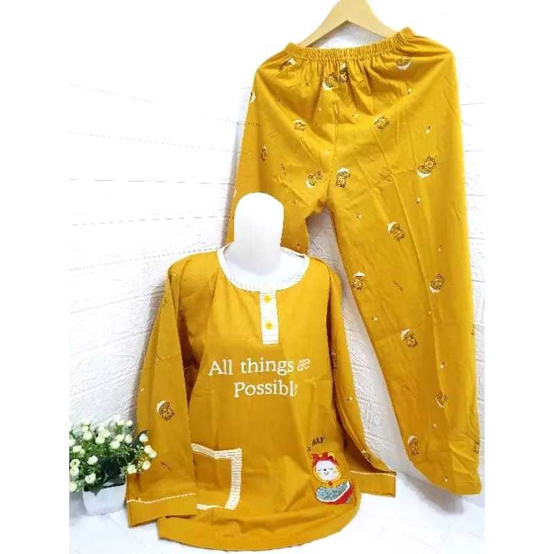 SETELAN BAJU TIDUR SETANDAR & JUMBO PANJANG - PANJANG DEWASA BAHAN KAOS PREMIUM ADEM NYAMAN DI PAKAI