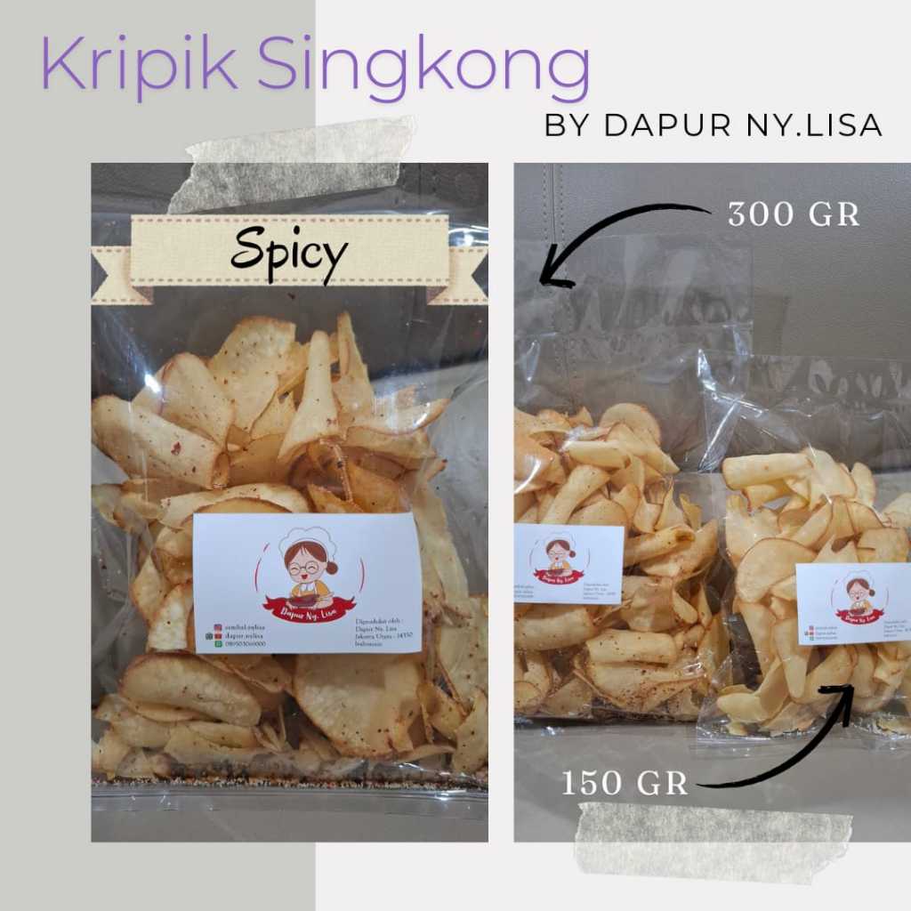 

Keripik Singkong Pedas Asin / Keripik Singkong 150 gram 300 gram