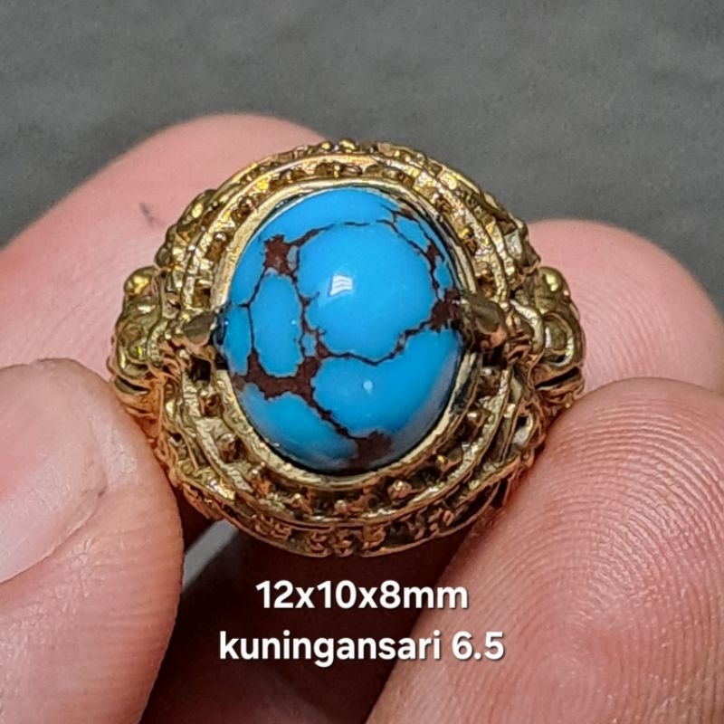 CINCIN 6.5 PIRUS MESIR URAT MERAH CEPLOK KURA BIRU FANCY ELEGAN