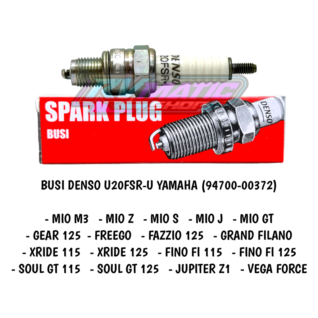 BUSI DENSO U20FSR-U MIO J MIO GT MIO M3 XRIDE FINO SOUL GT GEAR 125 FREEGO FAZZIO GRAND FILANO JUPIT