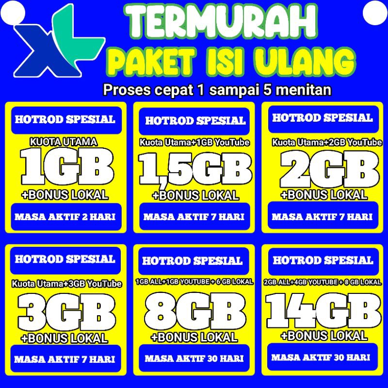 PAKET INTERNET XL/KUOTA XL