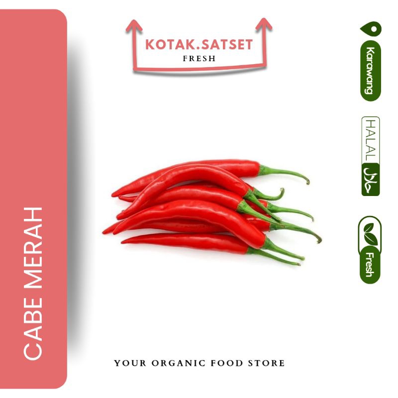 

Cabe Merah Kotak Saket Fresh