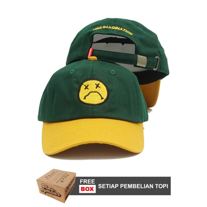 Polo Cap Hijau Kuning Omidoki Topi Pria Distro Original