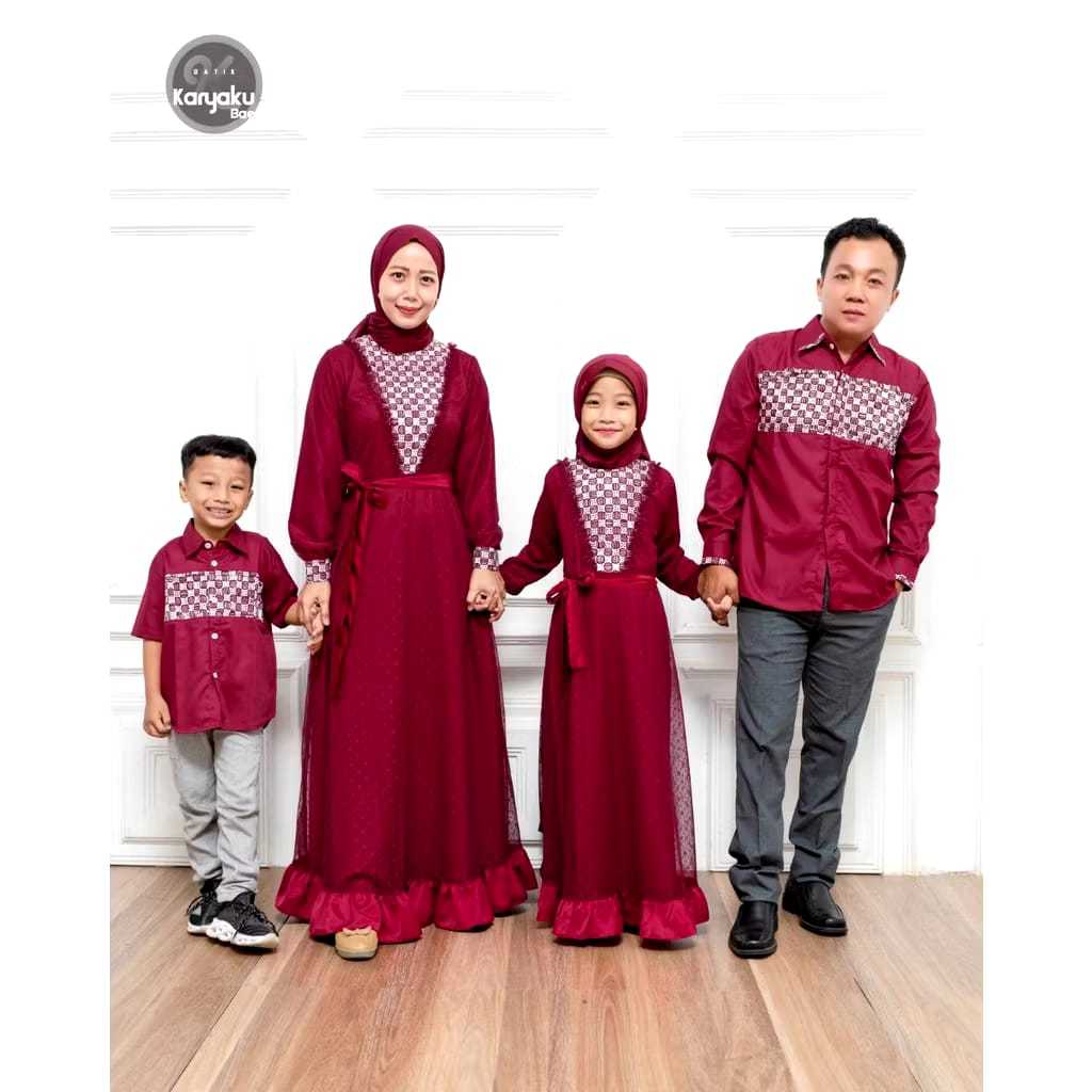 Couple gamis dan batik pasangan muslim kekinian couple ayuma batik karyaku ada ld jumbo