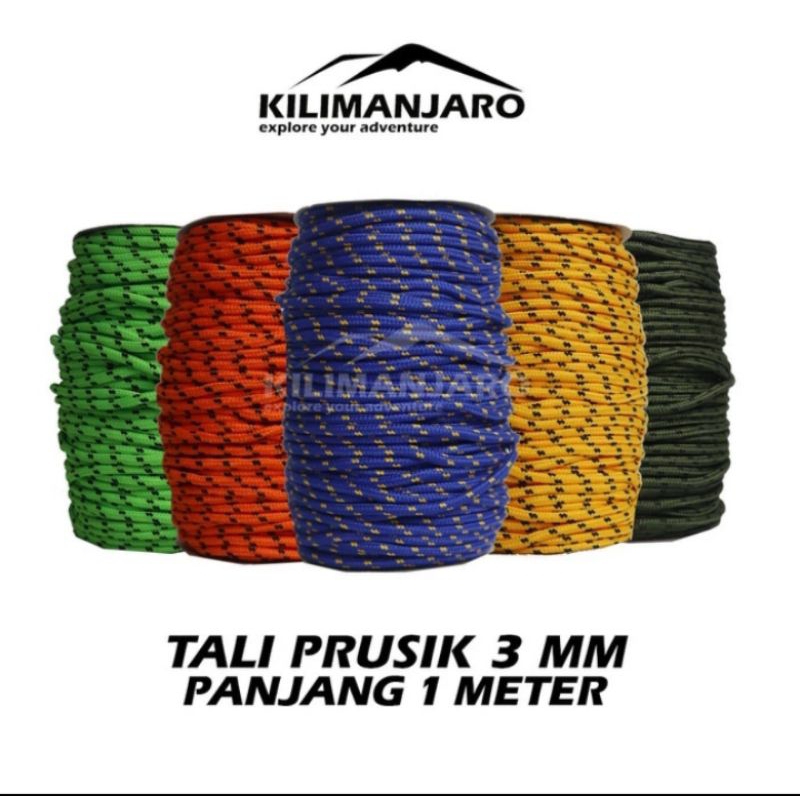 Tali Prusik 3 MM Panjang 1 Meter - Tali Gunung