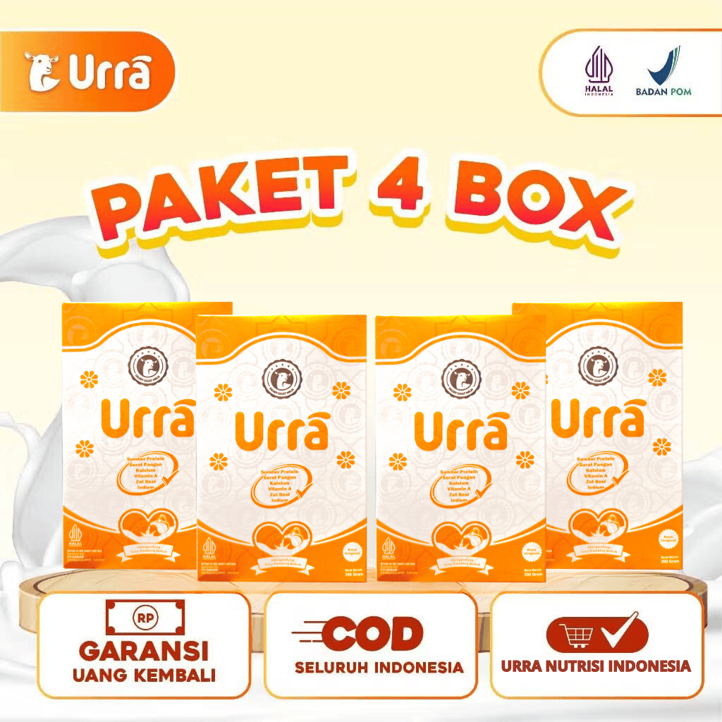 

PAKET 4 BOX Susu Kambing Saneen Eropa Penambah Berat Badan Anak Solusi Alergi Susu Sapi Susu Kambing Asli