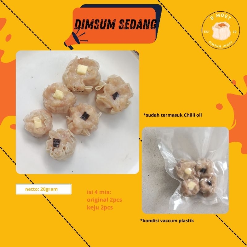 

DIMSUM SEDANG ORIGINAL & KEJU isi 4pcs