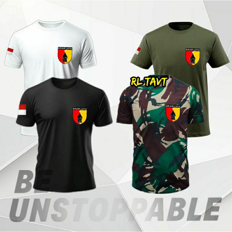 Kaos Kodam Brawijaya V Loreng Dan Polos