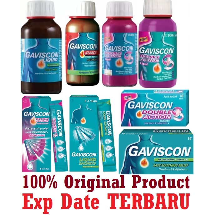 Gaviscon Double Action 150ml 300ml 5 Sachet x 10ml Gaviscon Advance Peppermint 16 Tablet RB7