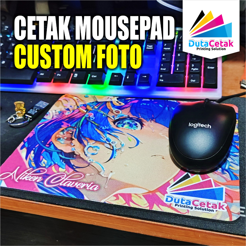 Cetak Mousepad Custom Foto Ukuran 22x18cm
