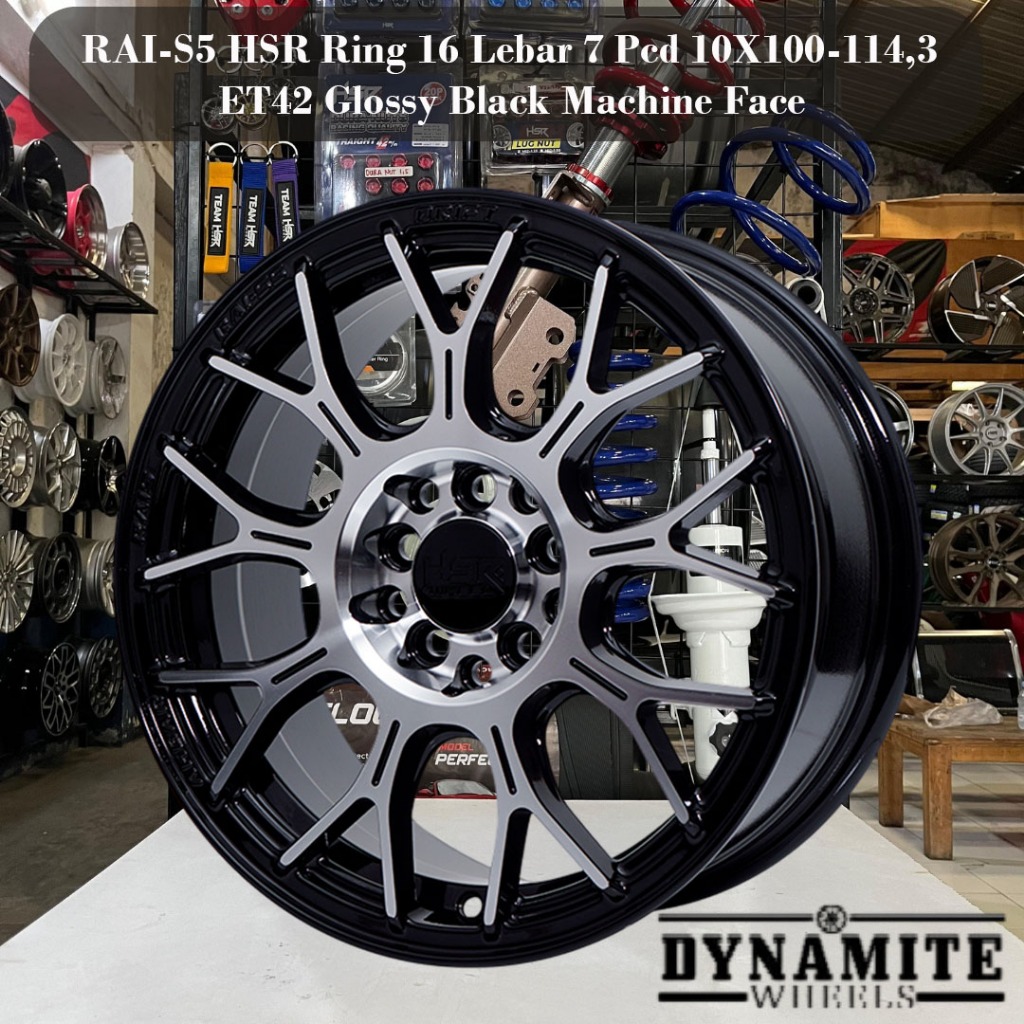 velg brio r16 hsr rai s5 ring 16 lebar 7 untuk jazz yaris freed mobilio avanza xenia city