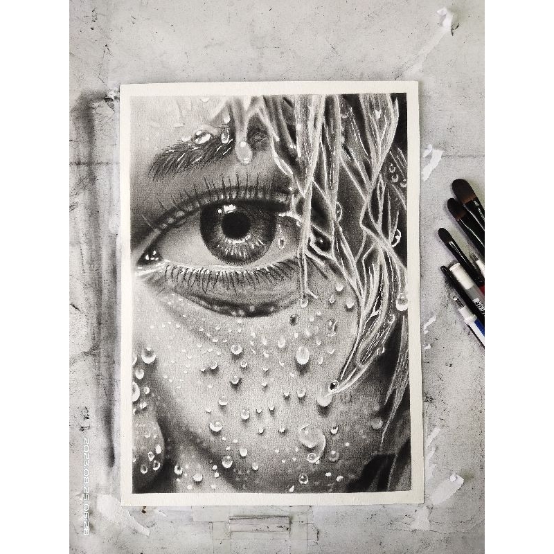 gambar sketsa wajah custom A5