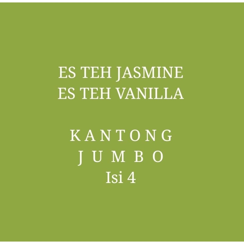 

PROMO TEH JASMINE DAN VANILLA KANTONG JUMBO ISI 4