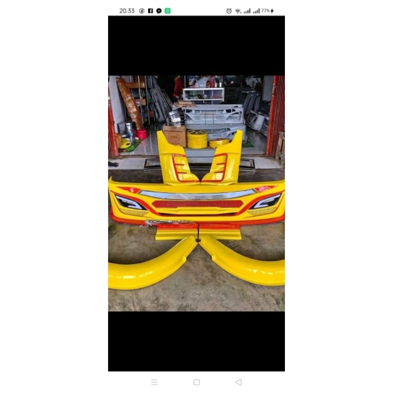 paketn bemper patriot+pipi+slebor untuk truck canter, dyna, ragasa, isuzu elf