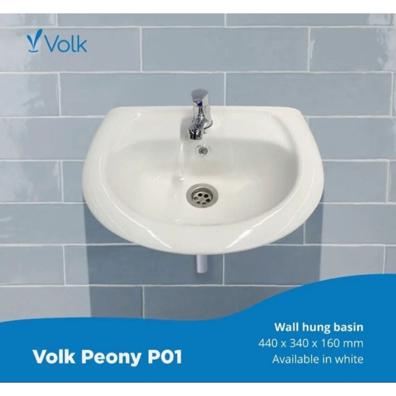 wastafel cuci tangan VOLK white putih murah