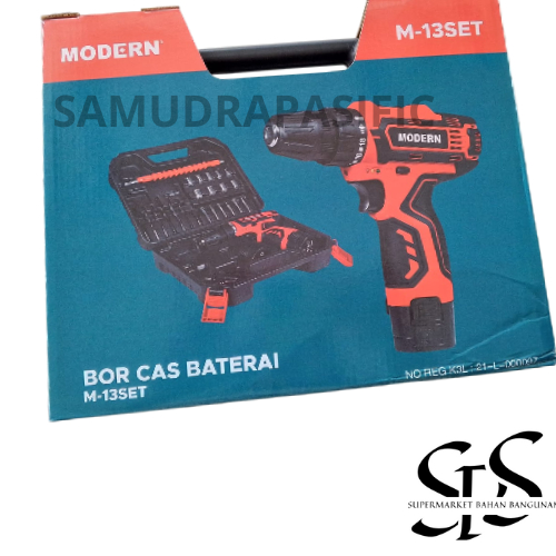 Modern Bor Cas Baterai M-13 Set/ mesin bor tangan/ Bor Baterai/Bor Cordless