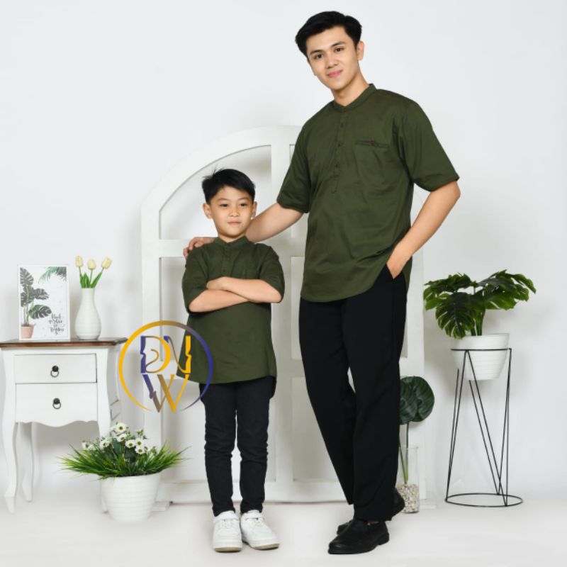 KOKO HIJAU ARMY PREMIUM LENGAN PENDEK JUGA BISA BUAT couple SAMA ANAK LENGAN PENDEK