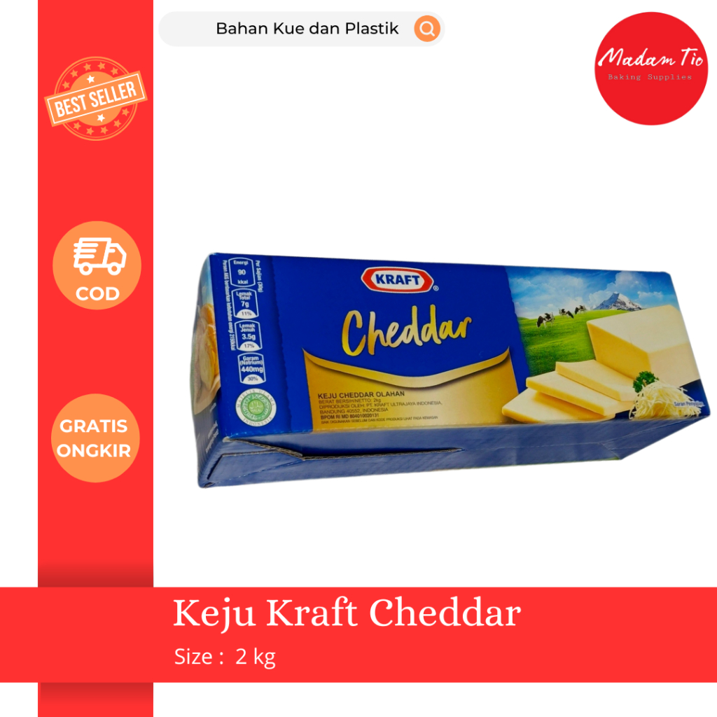 

Keju Kraft Cheddar 2kg 1pcs