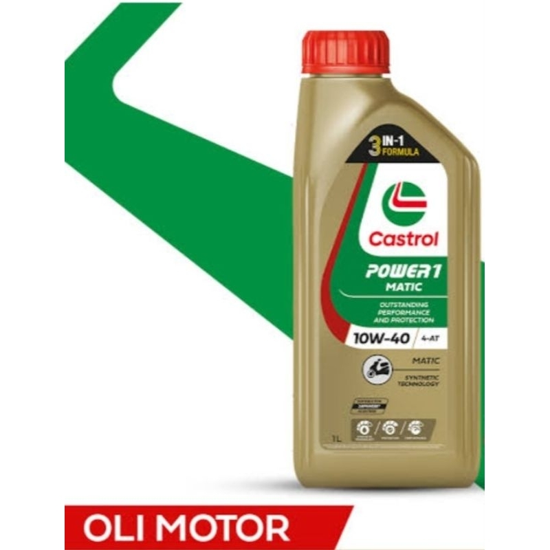 Oli Castrol POWER 1 MATIC 10W-40 { Untuk Motor NMAX. PCX. LEXI. AEROX } 1 LITER Kemasan baru