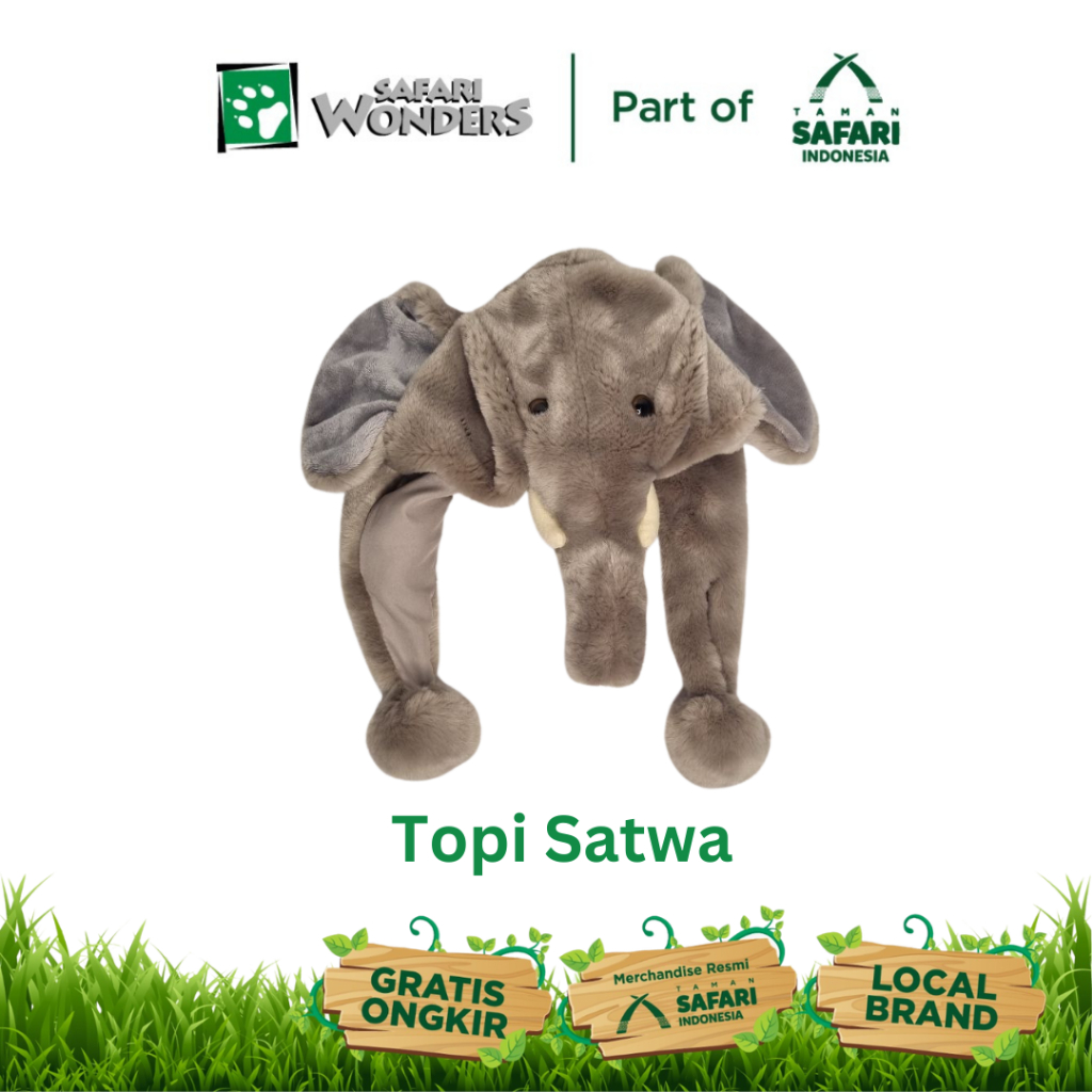 Taman Safari Topi Boneka Satwa Anak
