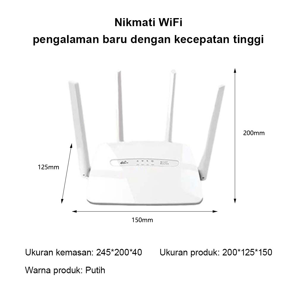 Lumiau_Boomaww Lx600 Modem Wifi Router Lte 4G 600Mbps Hotspot Rumah Cpe Dengan Slot Kartu Sim Unlock