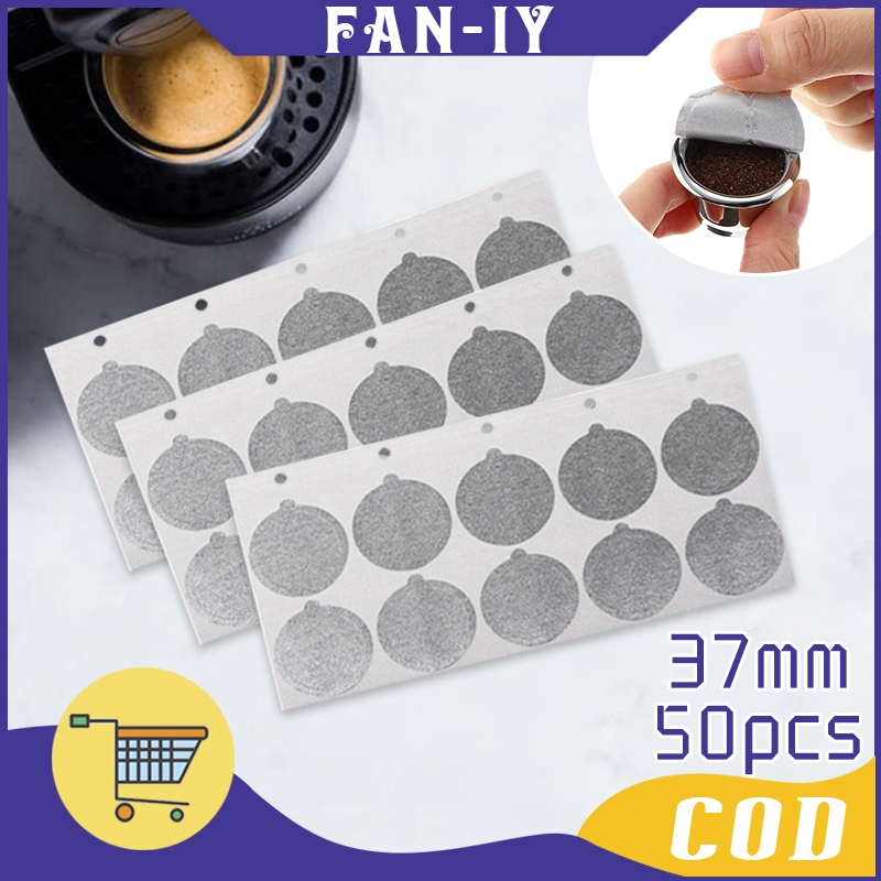 50Pcs Kapsul Kopi Kosong Capsule Reusable Segel Stiker