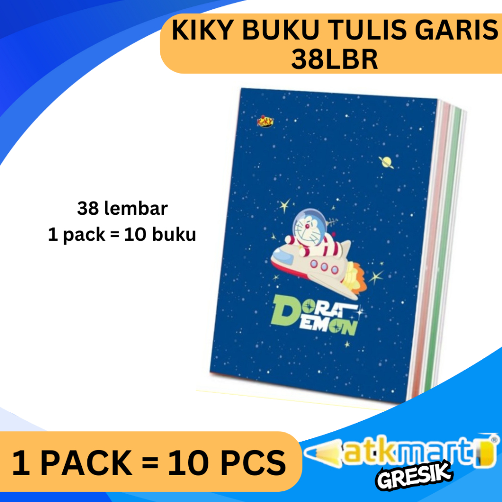 

KIKY BUKU TULIS 38 LEMBAR 1 PACK 10 BUKU MOTIF LUCU