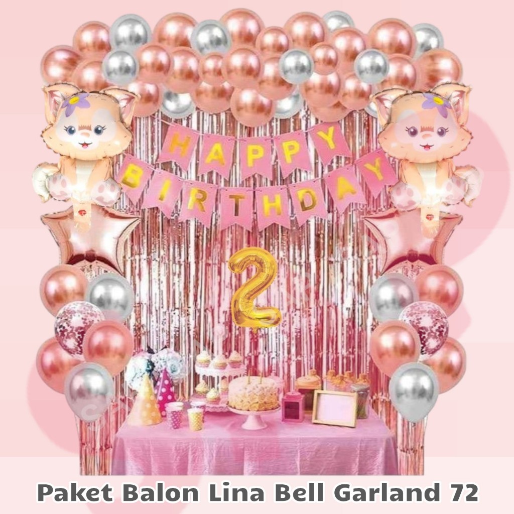 PAKET BALON LINA BELL GARLAND 72