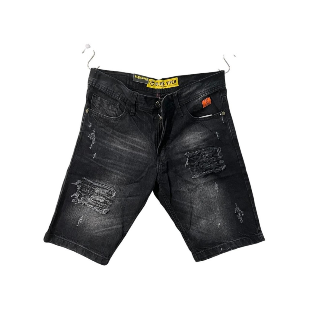 Celana Jeans Ripped Pendek Pria Standar Ukuran 28 Sampai 33