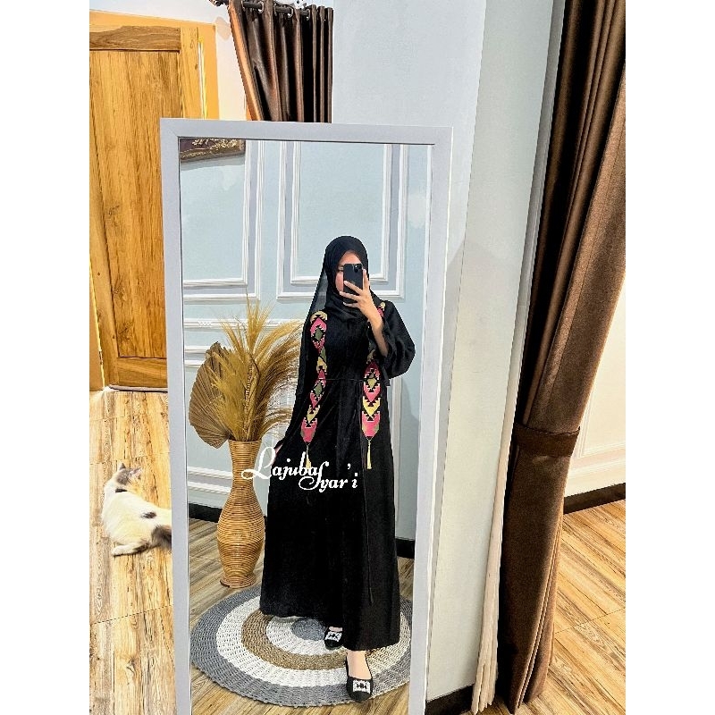 murah gamis abaya outer medina  turkey terbaru- busana muslim - abaya arab kekinian-gamis hitam terb