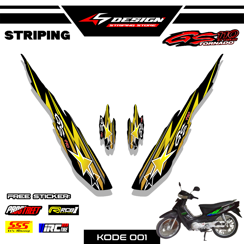 01 STICKER STRIPING GS TORNADO - STICKER STRIPING GS TORNADO