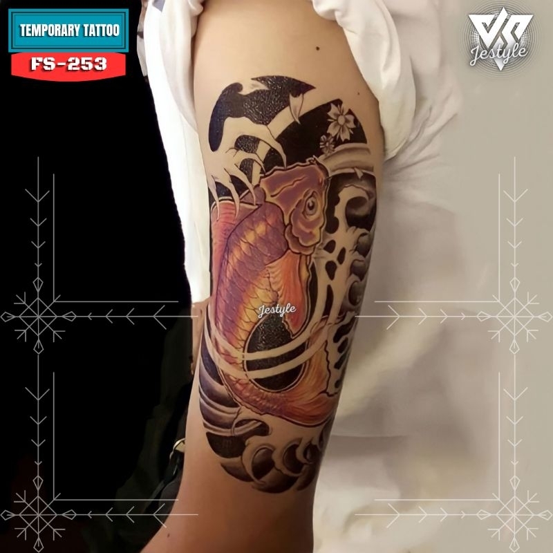 [FS-253] Tato Temporer Temporary Tattoo ikan koi