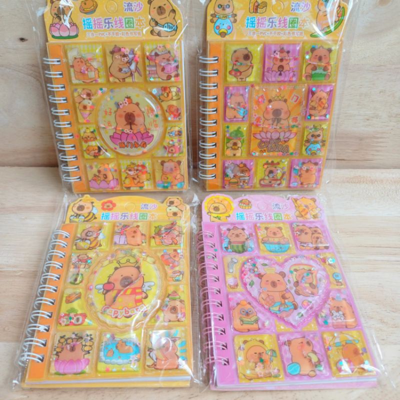 

Note dan sticker air glitter W001 CAPYBARA