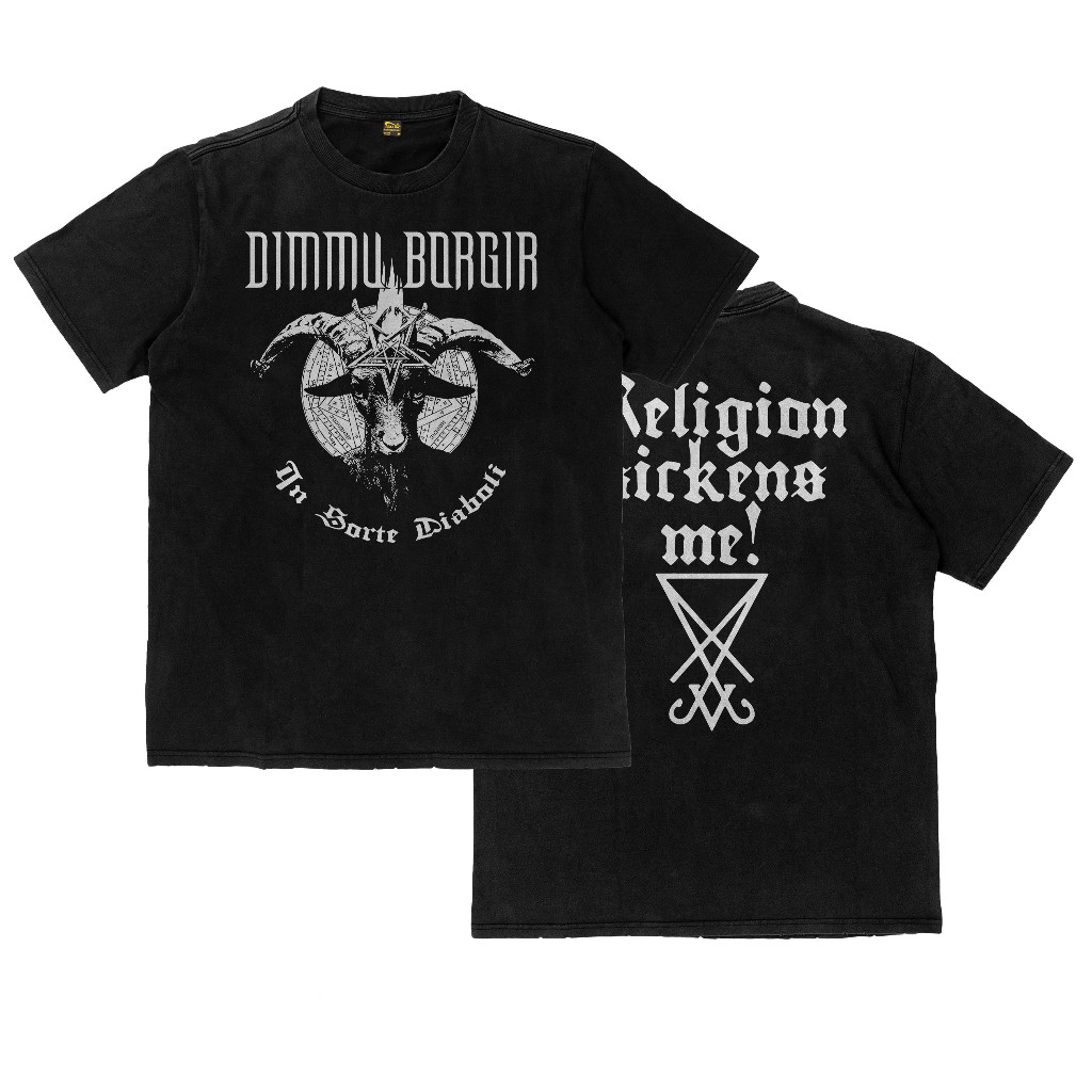Kaos Dimmu Borgir In Sorte Diaboli Band Symphonic Black Metal Tebal T Shirt Flexinc 16s Heavyweight