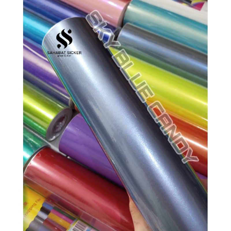 Skotlet Motor Sky Blue Candy Sticker Metallic Glossy Sky Blue DEREK ROLL