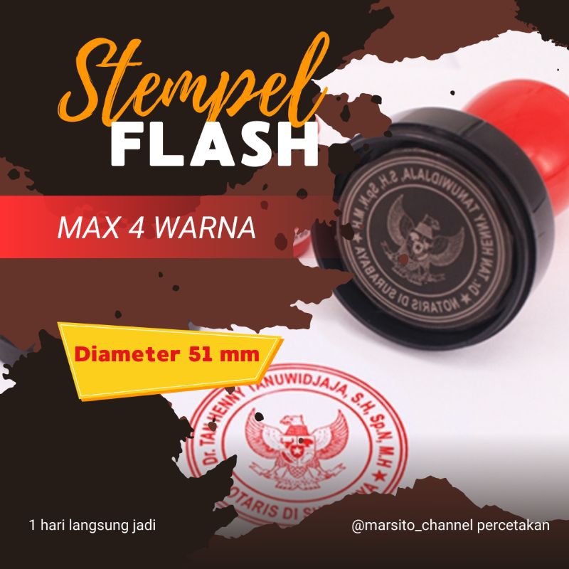 

Stempel Flash MAX 4 Warna Diameter 51 mm