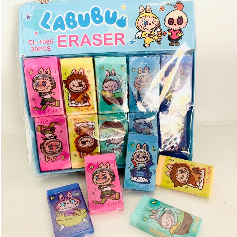 

Penghapus pensil motif karakter isi 24 pcs bergambar kartun anak setip murah