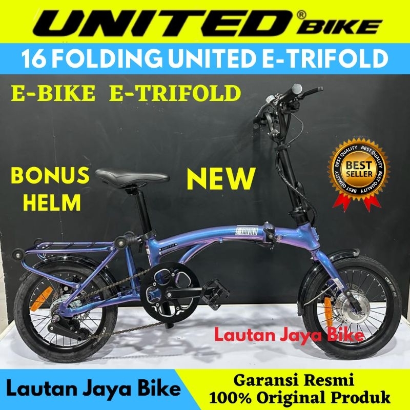 SEPEDA LIPAT 16 E-BIKE UNITED E-TRIFOLD