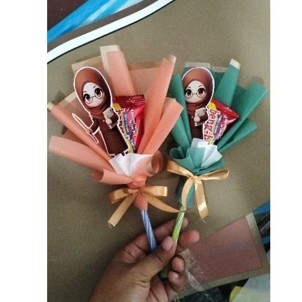 

(a2craft) BUKET MINI isian topper + beng2 dan bolpoin sebagai pegangan