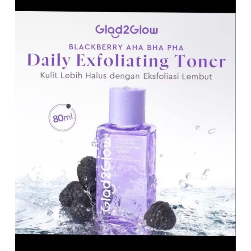 GLAD2GLOW Blackberry exfoliating toner