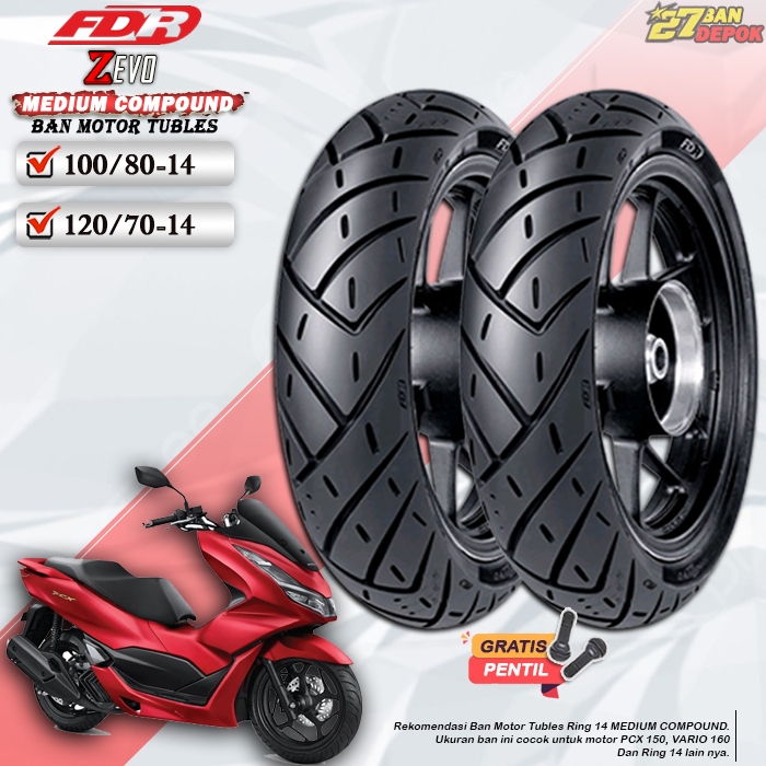 Ban Motor FDR Zevo Ring 14 Tubles Ban Motor Tubeless PCX 150 Vario 160 Ring 14 Tubles