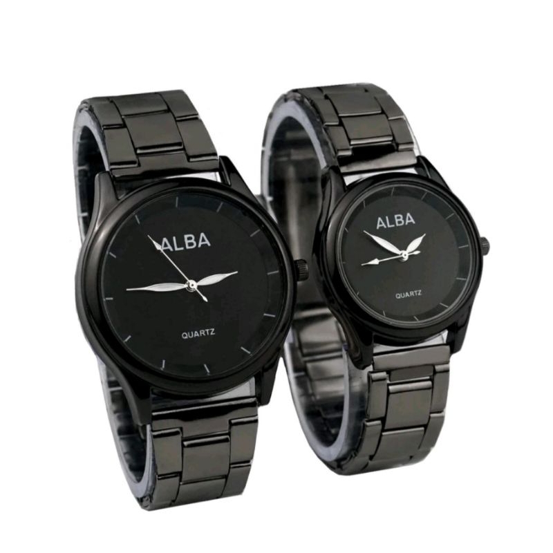 JAM TANGAN WANITA PRIA ALBA RANTAI COUPLE