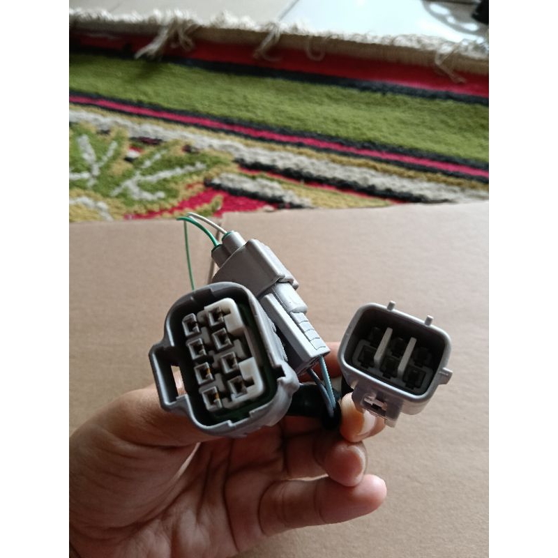 soket adaptor extension upgrade headlamp old pin 6 to New pin 8 Toyota Fortuner vrz 2016-2020 2021-2